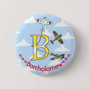 Badge Rond 5 Cm Spitfires Blue Sky B Insigne initial