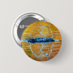 Badge Rond 5 Cm Splash le soir d'automne