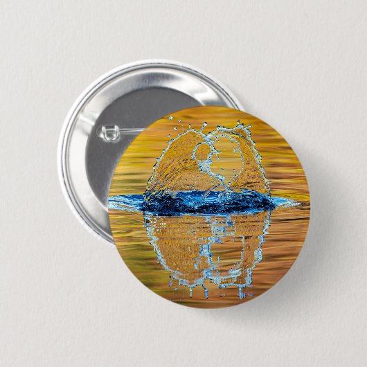 Badge Rond 5 Cm Splash le soir d'automne (Devant & derrière)