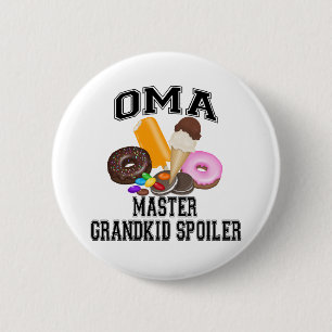 Badge Rond 5 Cm Spoiler Oma de Grandkid