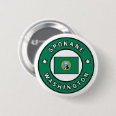 Badge Rond 5 Cm Spokane Washington (Devant & derrière)