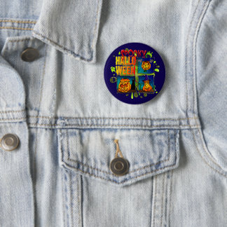 Badge Rond 5 Cm Spooky Halloween