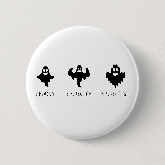 Badge Rond 5 Cm Spooky Spookier Spookiest (Devant)