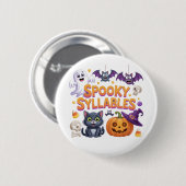 Badge Rond 5 Cm Spooky Syllables (Devant & derrière)