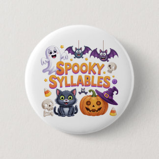 Badge Rond 5 Cm Spooky Syllables