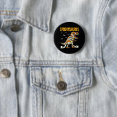 Badge Rond 5 Cm Spookysaurus Halloween Éffrayant T Rex Dinosaur (En situation)