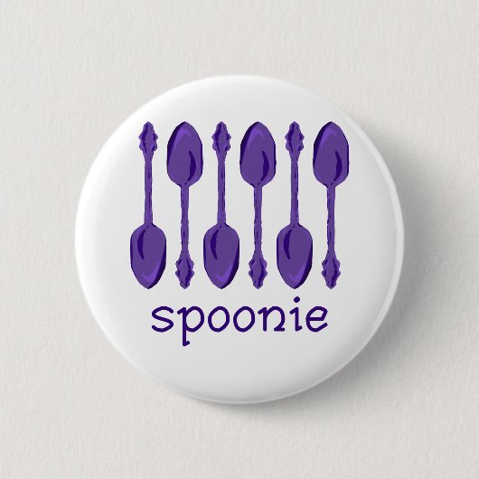 Badge Rond 5 Cm Spoonie (pourpre) (Devant)