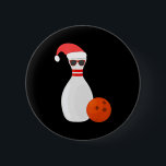 Badge Rond 5 Cm Sports Christmas Bowling - Snowman Bowling<br><div class="desc">Sports Christmas Bowling - Snowman Bowling</div>