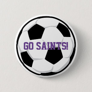 Badge Rond 5 Cm Sports Soccer Ball Go Nom de l'équipe Esprit de l'