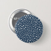 Badge Rond 5 Cm Spots Dalmatiens Bleus Marine, Points Dalmatiens,  (Devant & derrière)
