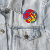 Badge Rond 5 Cm Spray Peint rouge jaune bleu (En situation)