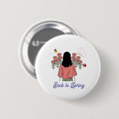 Badge Rond 5 Cm Spring Bloom (Devant & derrière)