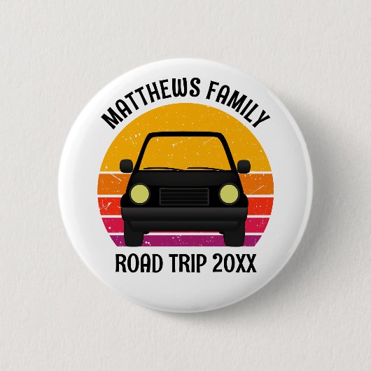 Badge Rond 5 Cm Spring Break Road Trip Sunset Customized (Devant)