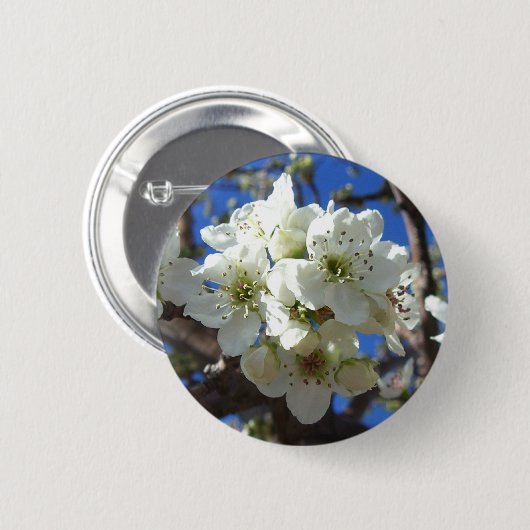 Badge Rond 5 Cm Spring Flowering Pear Tree (Devant & derrière)