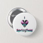 Badge Rond 5 Cm Springfield — Violet et Turquoise (Devant & derrière)