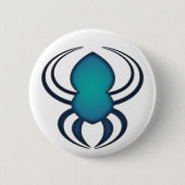 Badge Rond 5 Cm Spyder Bleu (Devant)