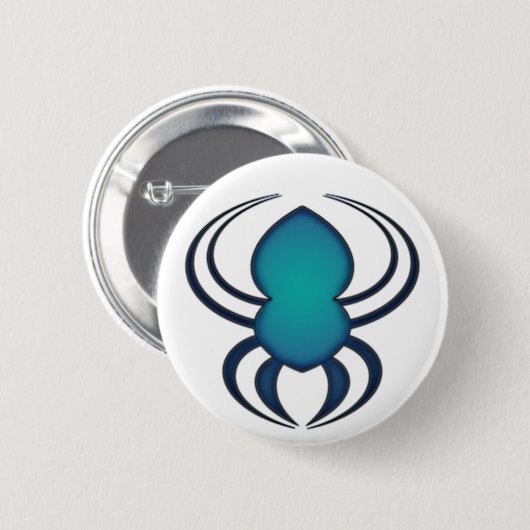Badge Rond 5 Cm Spyder Bleu (Devant & derrière)