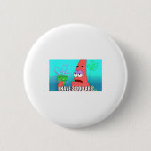 Badge Rond 5 Cm Squarepants Patrick 3 Dollars Quote Funny (Devant)
