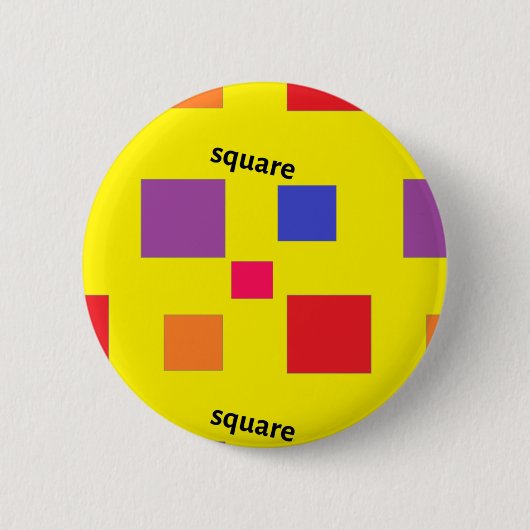 Badge Rond 5 Cm Squares pattern (Devant)