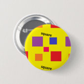 Badge Rond 5 Cm Squares pattern (Devant & derrière)