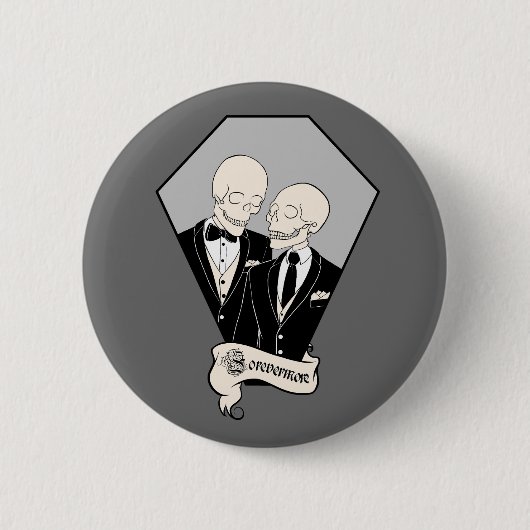 Badge Rond 5 Cm Squelette (Devant)
