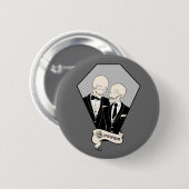 Badge Rond 5 Cm Squelette (Devant & derrière)