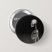 Badge Rond 5 Cm Squelette - bouton de Halloween (Devant & derrière)