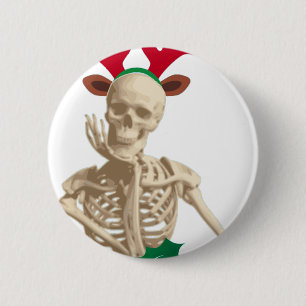Badge Rond 5 Cm squelette cauchemar noël