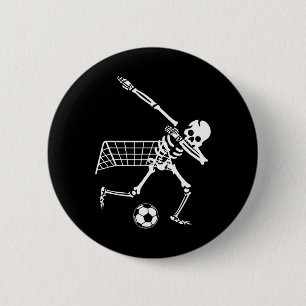 Badge Rond 5 Cm Squelette Dabbing Humour Football Cadeau Drôle d'H