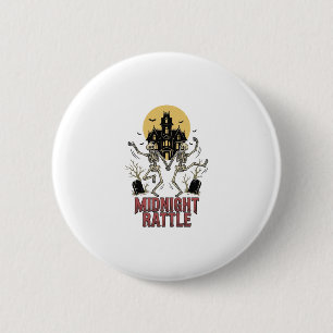 Badge Rond 5 Cm Squelette dansant Halloween Manoir hanté Vintage G