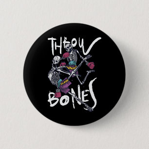 Badge Rond 5 Cm Squelette de Muay Thai - Boxe thaïlandaise et kick
