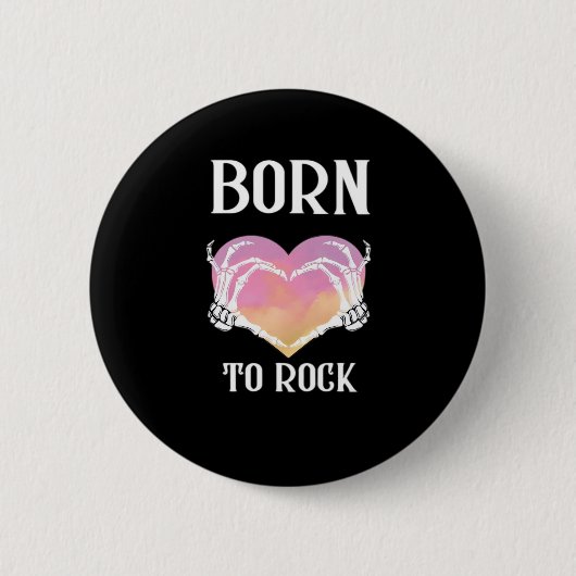Badge Rond 5 Cm Squelette Mains Graphisme Coeur Pour Classique (Devant)