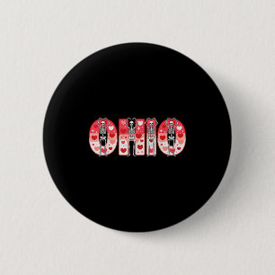 Badge Rond 5 Cm Squelettes drôles de l'Ohio dans la Saint-Valentin