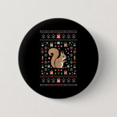 Badge Rond 5 Cm Squirrel Ugly Christmas  (Devant)