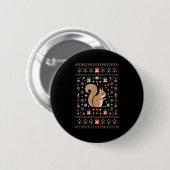 Badge Rond 5 Cm Squirrel Ugly Christmas  (Devant & derrière)