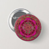 Badge Rond 5 Cm Sri Lakshmi Yantra Mandala (Devant & derrière)