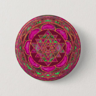 Badge Rond 5 Cm Sri Lakshmi Yantra Mandala