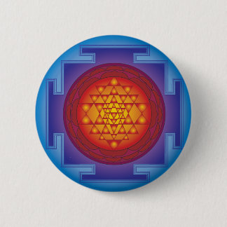 BADGE ROND 5 CM SRI YANTRA - FLAMME