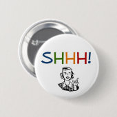 Badge Rond 5 Cm sshh libraire (Devant & derrière)