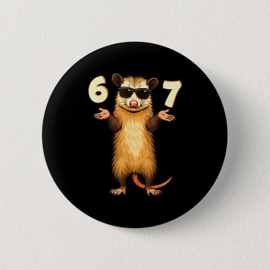 Badge Rond 5 Cm Ssum 67 Hand Motion Meme Funny Kids Teens Gen Alph (Devant)