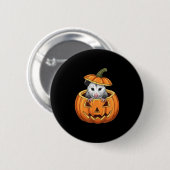 Badge Rond 5 Cm Ssum Pumpkin - Funny Halloween (Devant & derrière)