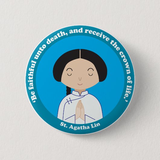 Badge Rond 5 Cm St. Agatha Lin (Devant)