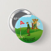 Badge Rond 5 Cm St. Andrew et Dapper Homme Golfer (Devant & derrière)