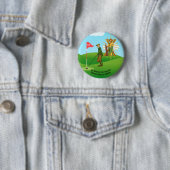 Badge Rond 5 Cm St. Andrew et Dapper Homme Golfer (En situation)