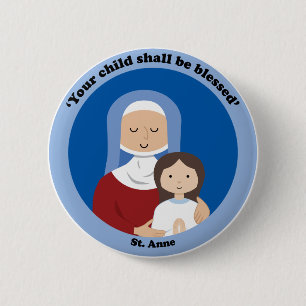 Badge Rond 5 Cm St Anne