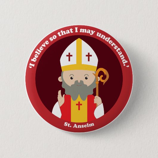 Badge Rond 5 Cm St. Anselm (Devant)