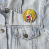 Badge Rond 5 Cm St. Audrey (Etheldreda) (P 003) (En situation)