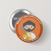 Badge Rond 5 Cm St Bartholomew l'apôtre (Devant & derrière)