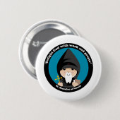 Badge Rond 5 Cm St Benoît de Nursia (Devant & derrière)