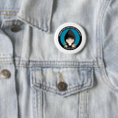 Badge Rond 5 Cm St Benoît de Nursia (En situation)